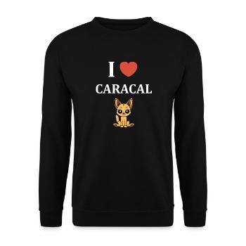 J aime Caracal - Sweat-shirt Unisexe - noir - Devant - Alina (178cm) & Michal (187cm)