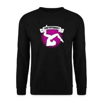 Quote for a contortionist - Unisex Sweatshirt - black - Front - Alina (178cm) & Michal (187cm)