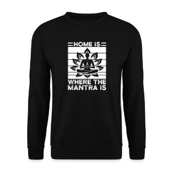 La maison des passionnés de Pilates est là où se trouve le mantra - Sweat-shirt Unisexe - noir - Devant - Alina (178cm) & Michal (187cm)