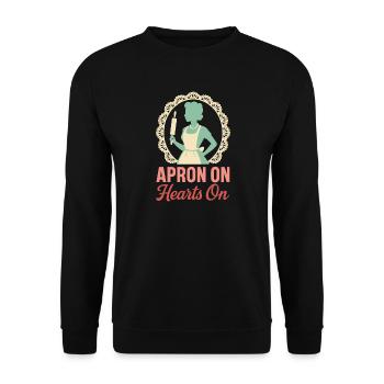 Traditionelle Frau Vintage Sahm Retro Hausfrau - Unisex Pullover - Schwarz - Vorne - Alina (178cm) & Michal (187cm)