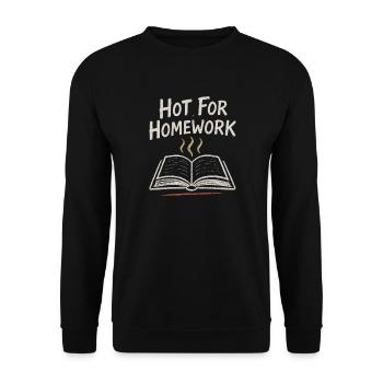 Dirty Teacher Naughty Humor Nsfw Rude - Unisex Sweatshirt - black - Front - Alina (178cm) & Michal (187cm)