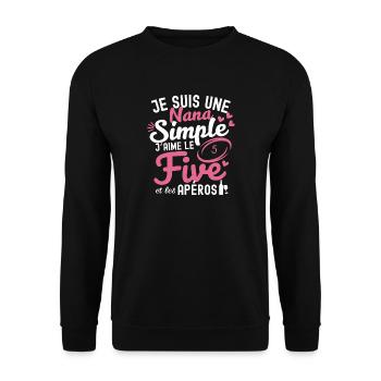 Rugby Humor Gift Women Rugby 5-a-side - Unisex Sweatshirt - black - Front - Alina (178cm) & Michal (187cm)