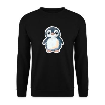 Pingouin - Sweat-shirt Unisexe - noir - Devant - Alina (178cm) & Michal (187cm)