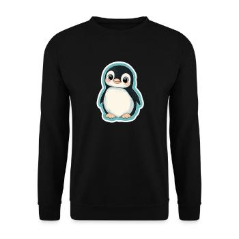 Pingouin - Sweat-shirt Unisexe - noir - Devant - Alina (178cm) & Michal (187cm)