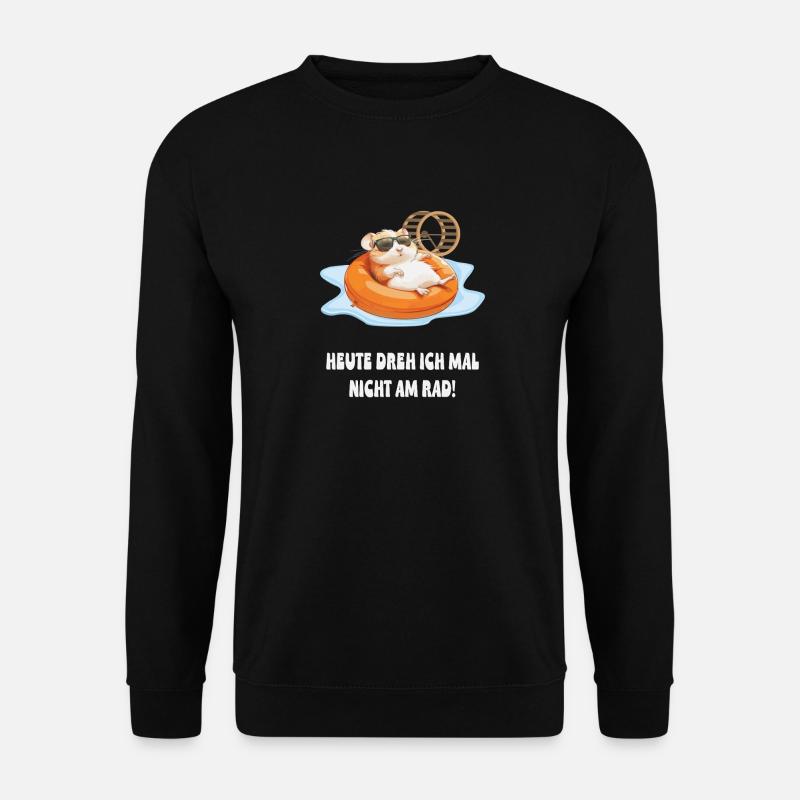 Hamster dans la piscine Chill - Sweat-shirt Unisexe - noir
