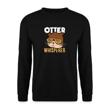 Seeotter-flüsterer - Unisex Pullover - Schwarz - Vorne - Alina (178cm) & Michal (187cm)