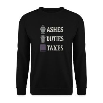 Cadavre Science Humour noir Mort Positif - Sweat-shirt Unisexe - noir - Devant - Alina (178cm) & Michal (187cm)