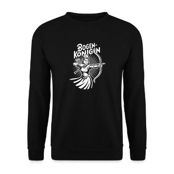 Archery design for archers and courses - Unisex Sweatshirt - black - Front - Alina (178cm) & Michal (187cm)