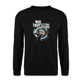Archery design for archers and courses - Unisex Sweatshirt - black - Front - Alina (178cm) & Michal (187cm)