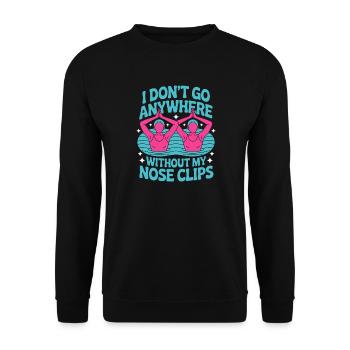 Synchronschwimmen Kunstschwimmen Wassersport - Unisex Pullover - Schwarz - Vorne - Alina (178cm) & Michal (187cm)