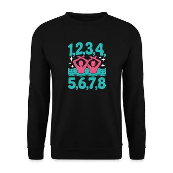 Synchronschwimmen Kunstschwimmen Wassersport - Unisex Pullover - Schwarz - Vorne - Alina (178cm) & Michal (187cm)