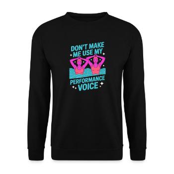 Natation synchronisée Natation artistique Sports nautiques - Sweat-shirt Unisexe - noir - Devant - Alina (178cm) & Michal (187cm)