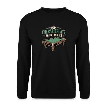 Jouer au billard Snooker Joueurs de billard - Sweat-shirt Unisexe - noir - Devant - Alina (178cm) & Michal (187cm)