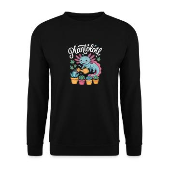 Plantolotl Axolotl Arrosage des plantes succulentes - Sweat-shirt Unisexe - noir - Devant - Alina (178cm) & Michal (187cm)