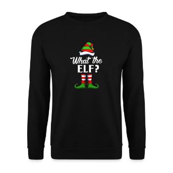 Elf Elf Christmas Gift - Unisex Sweatshirt - black - Front - Alina (178cm) & Michal (187cm)