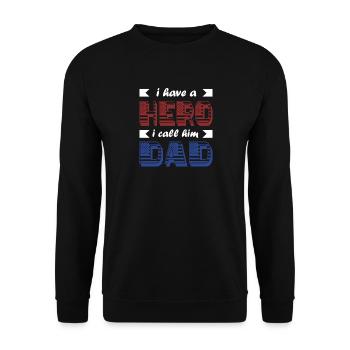 Père Mari le meilleur papa du monde - Sweat-shirt Unisexe - noir - Devant - Alina (178cm) & Michal (187cm)