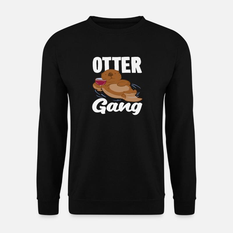Bande dessinée loutre de mer - Sweat-shirt Unisexe - noir