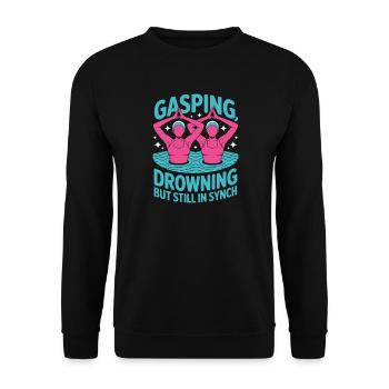 Synchronschwimmen Kunstschwimmen Wassersport - Unisex Pullover - Schwarz - Vorne - Alina (178cm) & Michal (187cm)
