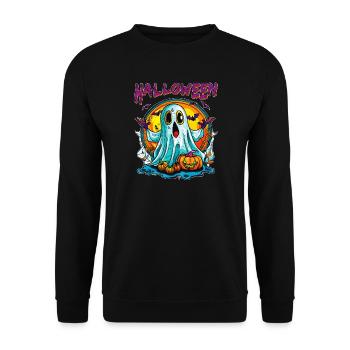 Halloween - Unisex Sweatshirt - black - Front - Alina (178cm) & Michal (187cm)