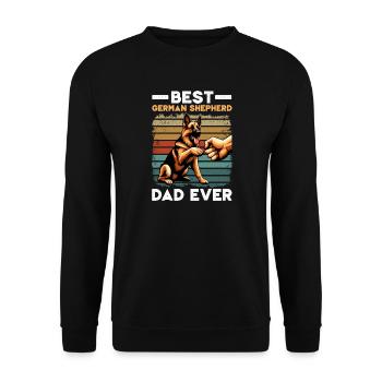 German Shepherd Dad Father's Day Father - Unisex Sweatshirt - black - Front - Alina (178cm) & Michal (187cm)