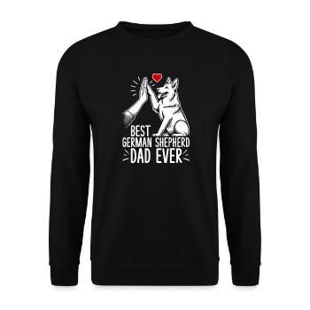 German Shepherd Dad Father's Day Father - Unisex Sweatshirt - black - Front - Alina (178cm) & Michal (187cm)