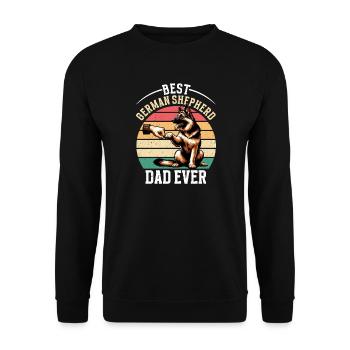 German Shepherd Dad Father's Day Father - Unisex Sweatshirt - black - Front - Alina (178cm) & Michal (187cm)