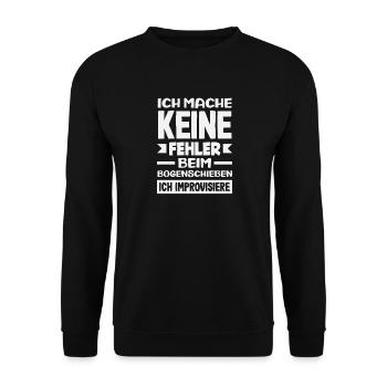Archery Archer Gift - Unisex Sweatshirt - black - Front - Alina (178cm) & Michal (187cm)