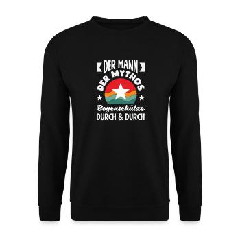 Archery Archer Gift - Unisex Sweatshirt - black - Front - Alina (178cm) & Michal (187cm)