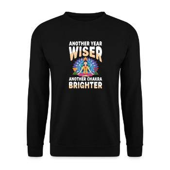 One More Year Wisdom Chakra Mandala - Unisex Sweatshirt - black - Front - Alina (178cm) & Michal (187cm)