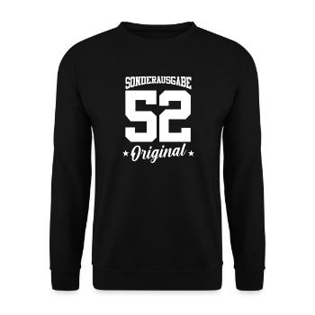 52 Geburtstag - Unisex Pullover - Schwarz - Vorne - Alina (178cm) & Michal (187cm)