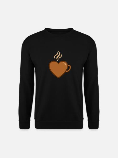 Coffee Heart Artwork Caffeine Lover - Unisex Sweatshirt - black