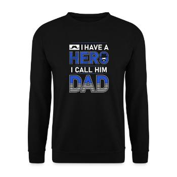 Papa Héros Meilleur Ami Famille Cadeaux - Sweat-shirt Unisexe - noir - Devant - Alina (178cm) & Michal (187cm)