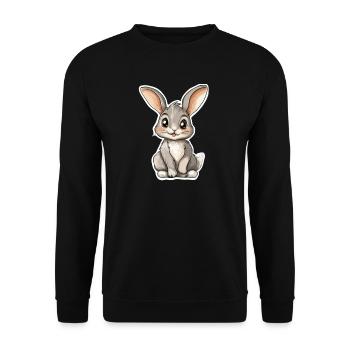 Hare - Unisex Sweatshirt - black - Front - Alina (178cm) & Michal (187cm)
