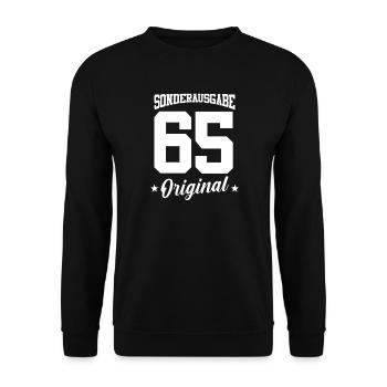 65 Birthday - Unisex Sweatshirt - black - Front - Alina (178cm) & Michal (187cm)