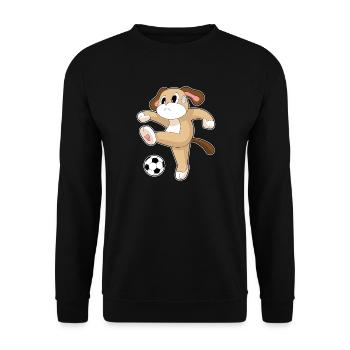 Dog Soccer Player Soccer - Unisex Sweatshirt - black - Front - Alina (178cm) & Michal (187cm)