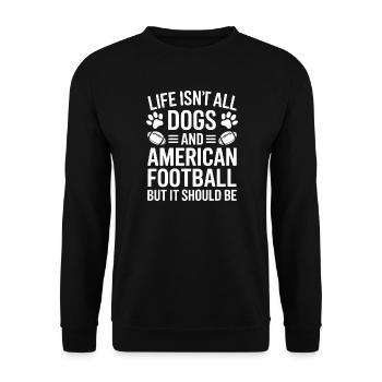 Football Disant Chiens Drôle Football Cadeau - Sweat-shirt Unisexe - noir - Devant - Alina (178cm) & Michal (187cm)