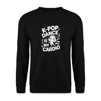 K-Pop Tanz Lustig Korea - Unisex Pullover - Schwarz - Vorne - Alina (178cm) & Michal (187cm)