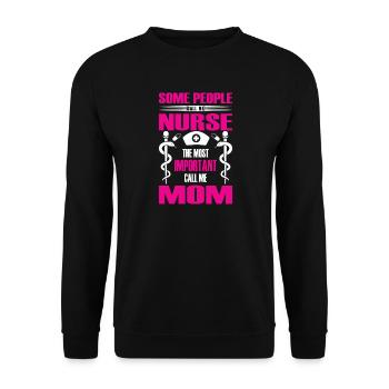 Cadeau Infirmière Maman - Sweat-shirt Unisexe - noir - Devant - Alina (178cm) & Michal (187cm)