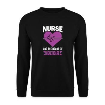 Funny Nurse Gifts Nursing Outfits - Unisex Sweatshirt - black - Front - Alina (178cm) & Michal (187cm)