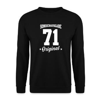 71 Birthday - Unisex Sweatshirt - black - Front - Alina (178cm) & Michal (187cm)
