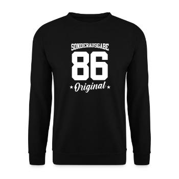 86 Birthday - Unisex Sweatshirt - black - Front - Alina (178cm) & Michal (187cm)