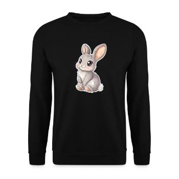 Hare - Unisex Sweatshirt - black - Front - Alina (178cm) & Michal (187cm)