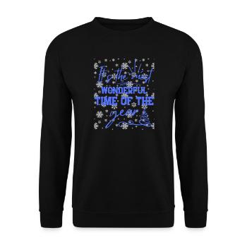 Festive Christmas Spirit - Unisex Sweatshirt - black - Front - Alina (178cm) & Michal (187cm)
