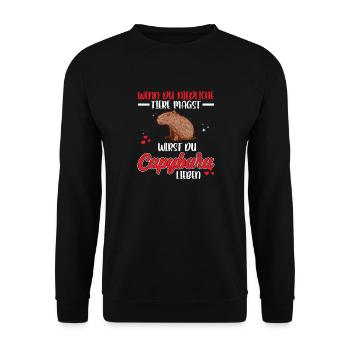 Capybara is cute capybara - Unisex Sweatshirt - black - Front - Alina (178cm) & Michal (187cm)