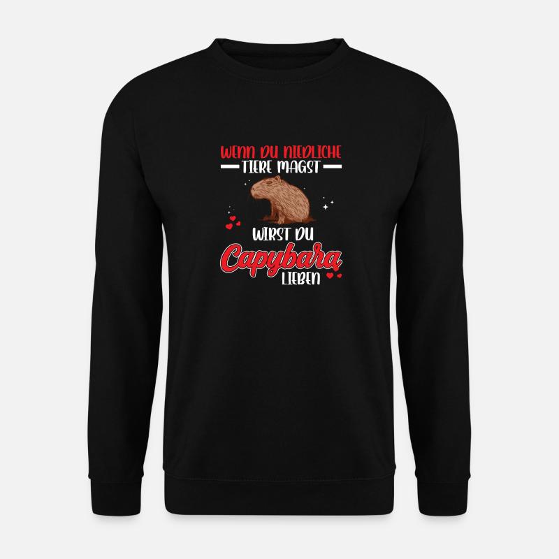 Capybara is cute capybara - Unisex Sweatshirt - black