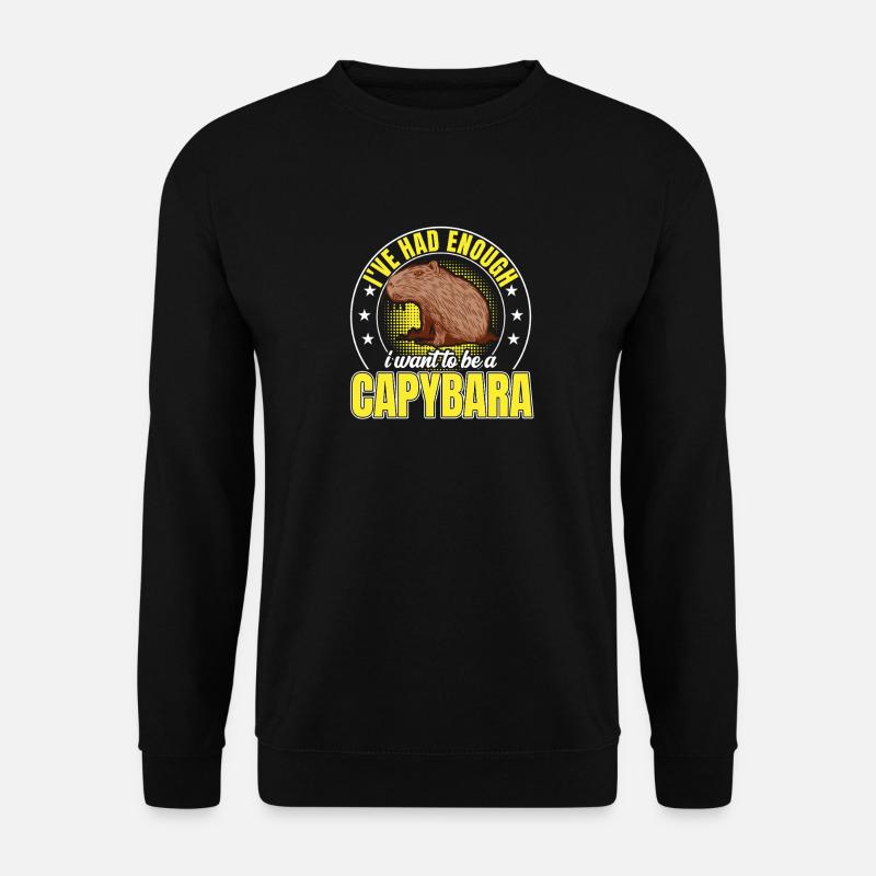 Capybara har nok capybara - Unisex sweater - sort