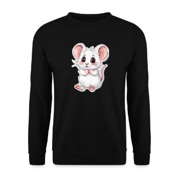 Maus - Unisex Pullover - Schwarz - Vorne - Alina (178cm) & Michal (187cm)