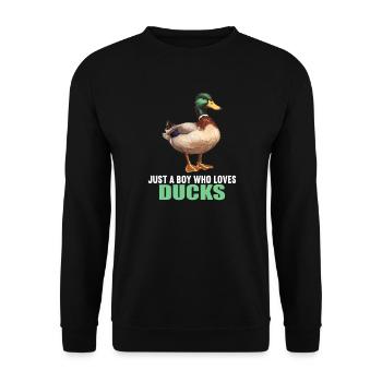Ducks Duck - Unisex Sweatshirt - black - Front - Alina (178cm) & Michal (187cm)