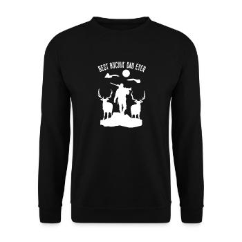 Hunter Dad Gifts Hunting Hunting Hunter Exam - Unisex Sweatshirt - black - Front - Alina (178cm) & Michal (187cm)