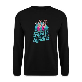 Synchronschwimmen Kunstschwimmen Wassersport - Unisex Pullover - Schwarz - Vorne - Alina (178cm) & Michal (187cm)